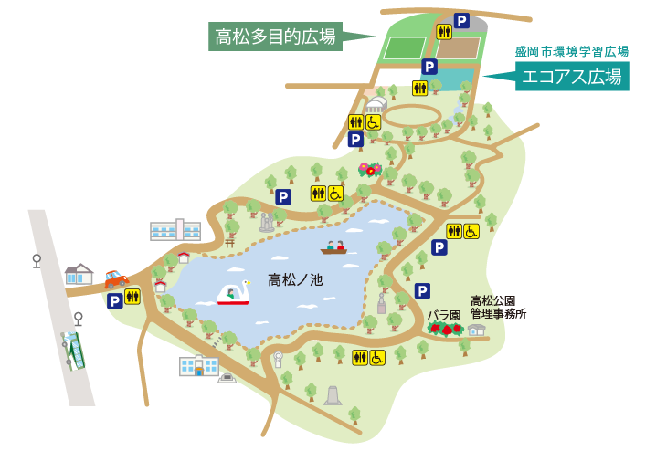 高松公園の主な施設ガイド