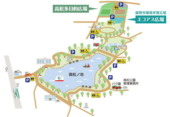 高松公園内のマップ